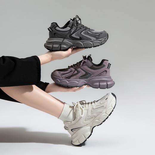 ZHR厚底老爹鞋女2024春季新款复古美拉德休闲百搭活力轻氧运动鞋 商品图12