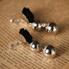 Manreya玛芮雅“黑天鹅”时尚小香风耳环/耳夹 商品缩略图6