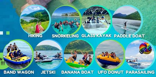 【仙本那情人湾】半日游含水上项目【摩托艇/拖伞/香蕉船/甜甜圈/飞鱼/玻璃船独木舟/桨板/浮潜】 商品图4