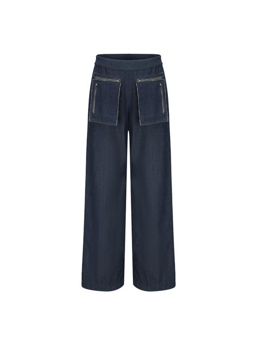 【深海漫步】可拆卸拉链口袋阔腿长裤 商品图4