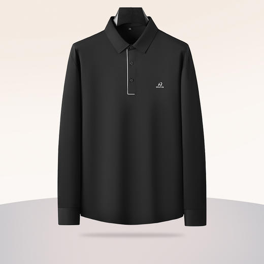 【高弹】【新款DDA】大依优型大码长袖Polo衫翻领加肥加大肥佬休闲商务宽松透气上衣打底弹力 商品图2