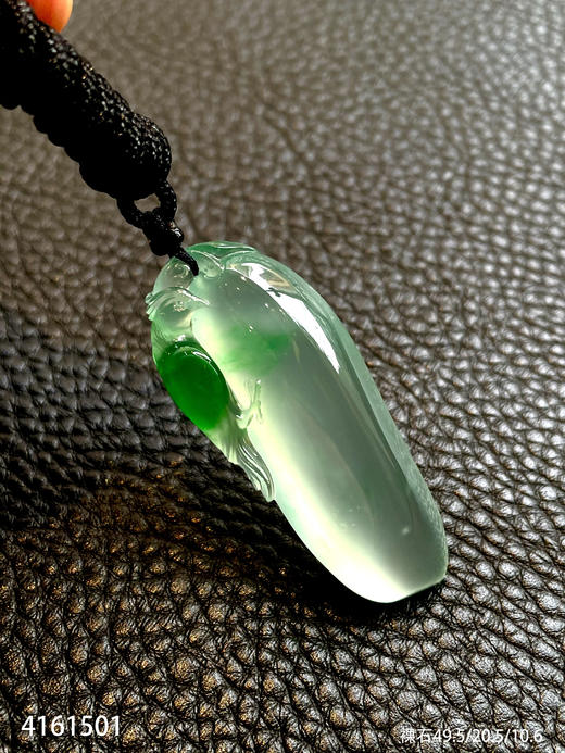 加龙大师-玻璃种飘翠素件【4161501】具体价格微信咨询 商品图1