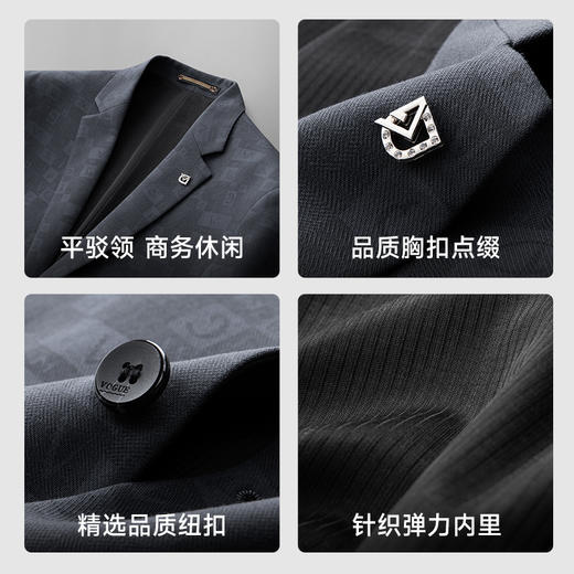 【新款DDA】大依优型大码品质西服外套商务夹克男宽松加肥加大码上衣胖子正装休闲 商品图3