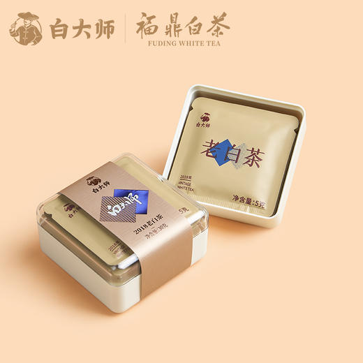白大师福鼎高山老白茶2018年寿眉饼干茶紧压茶叶正宗礼盒装240g 商品图3