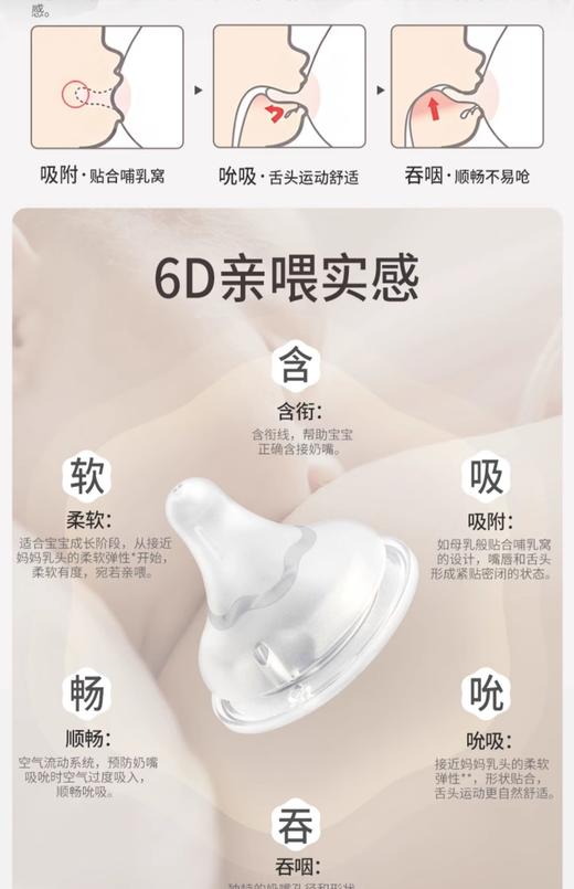 贝亲自然实感III宽口径PPSU奶瓶AA259-160mL（SS号奶嘴）/AA248-240mL（M号奶嘴）/AA249-240mL（L号奶嘴） 商品图2