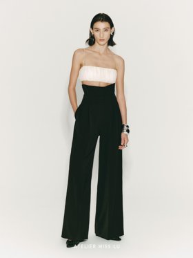 【莱拉】超高腰设计挺括阔腿长裤