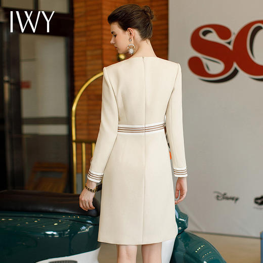 IWY/小香风米色西装裙女新款职业连衣裙气质通勤工装裙Q1047 商品图7
