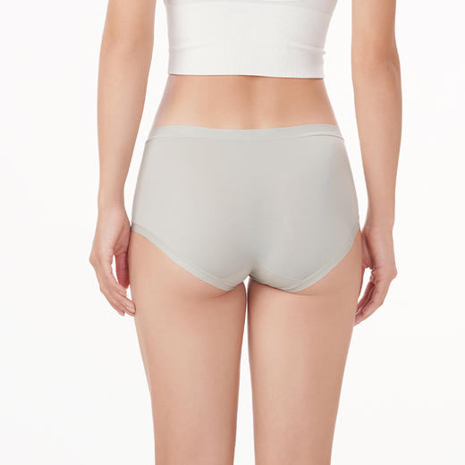 都市丽人基础系列舒肤棉内裤女100S棉纯棉女士内裤中腰平角内裤LK45D8 商品图2