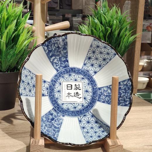 B3102青花麻叶16.5cm菊形浅钵 商品图0