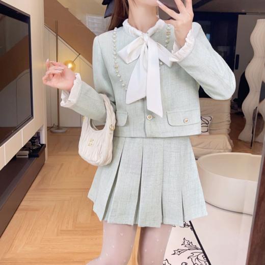 张心子【安妮罗曼史】名媛风高级感显瘦时尚两件套套装  U2401063 商品图1