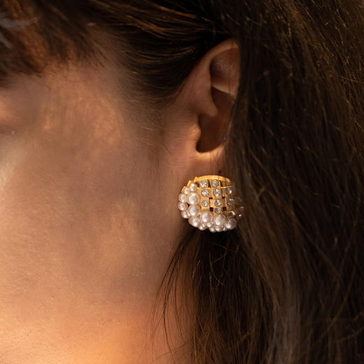 Destiny命运系列｜编织鎏珠耳夹 商品图1