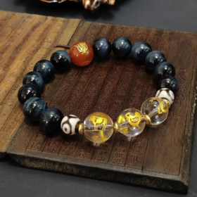 木变石手串~虎眼石~三因制宜~三合手串