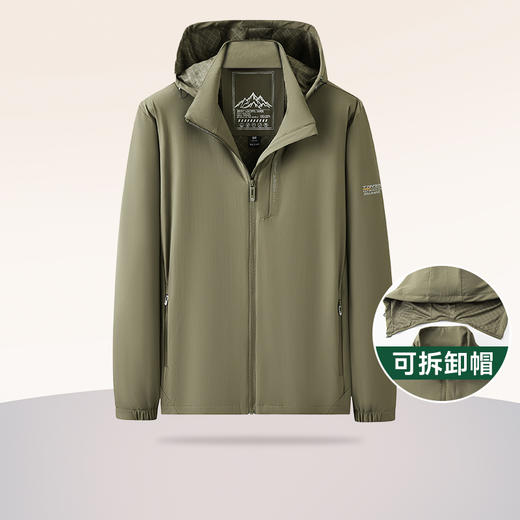 【可拆卸帽】【新款DZP】大依优型大码夹克外套工装外套男宽松加肥加大码上衣夹克休闲 商品图0