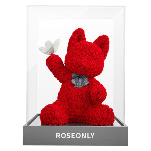 【告白神器】ROSEONLY诺誓 高端定制款 永生玫瑰猫公仔 送爱人女友礼物 商品图3