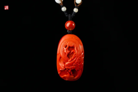 南红 【龙】吊坠 配精美编织挂绳