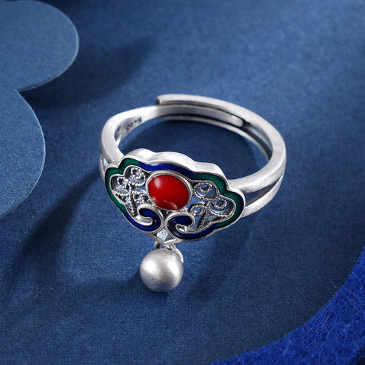 子佩集S925银【祥云】戒指【J4451850】仿古珐琅彩2401 商品图2