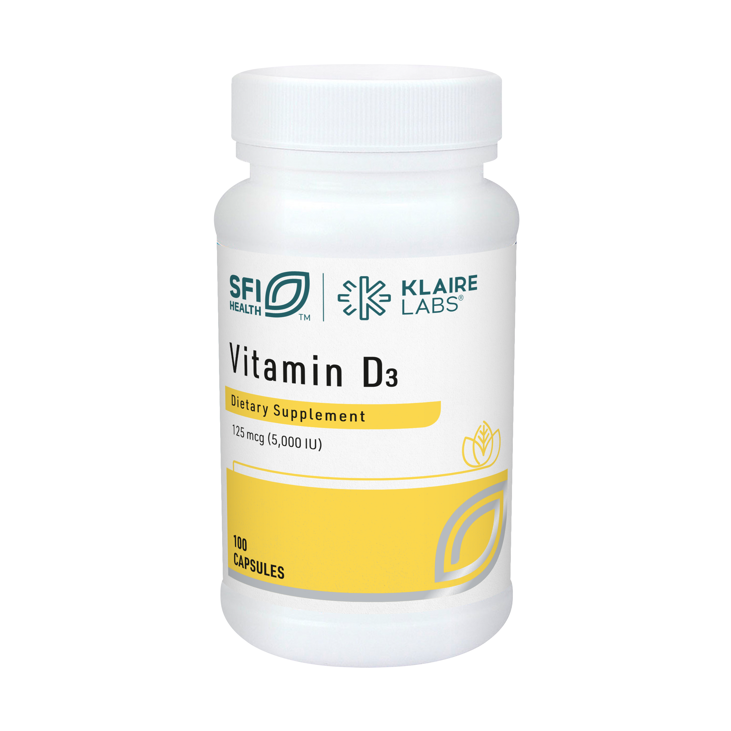 海淘 SFIHealth 克莱尔 klaire labs VITAMIN D3 (5000IU) 维生素D3 (5000IU) 100粒/瓶 26/9