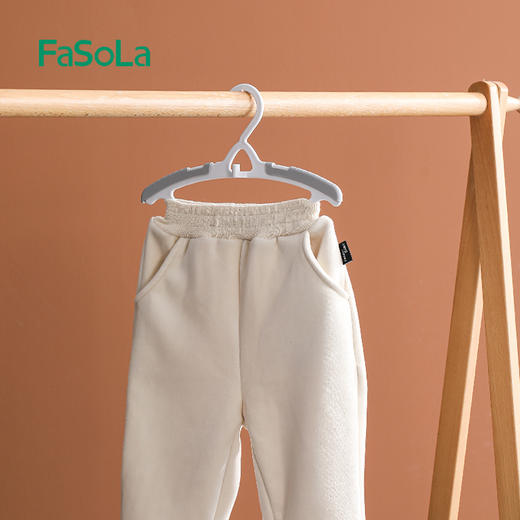 FaSoLa儿童衣架宝宝专用衣服架晾晒衣服伸缩婴幼儿家用防滑小衣架 商品图4