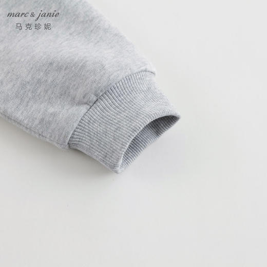 马克珍妮男童立领撞色字母运动卫衣儿童学院风上衣春装新款240683 商品图3