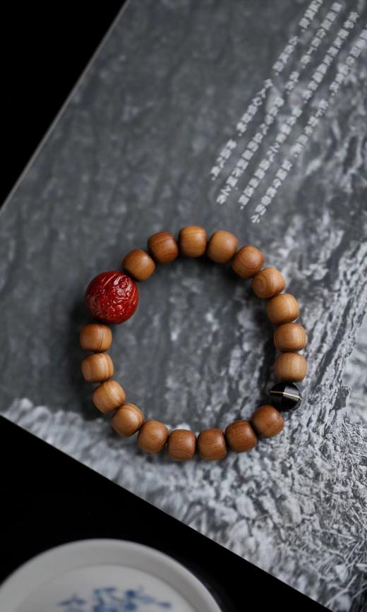 1.0/1.2cm紫檀八大守护神°+老山檀香手串 商品图0