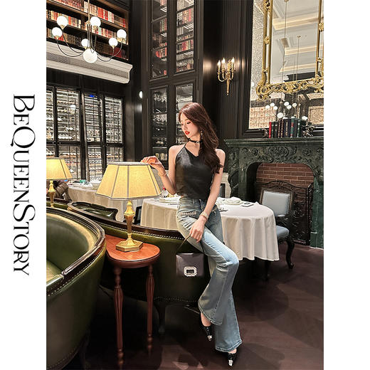 BeQueenStory【浮华世界】100桑蚕丝香云纱时髦性感蕾丝提花吊带女 商品图3