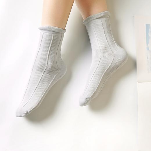 都市丽人简约系列中筒袜高含棉袜子中厚LC4DA7 商品图0