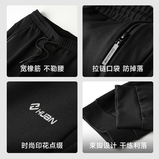 【新款DK】大依优型大码束脚休闲裤弹力松紧腰加肥加大宽松舒适运动裤男装裤子卫裤长裤 商品图3