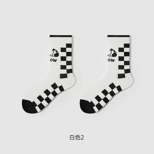 都市丽人时尚系列中筒袜精梳棉袜子中厚LC4DA9 商品图3