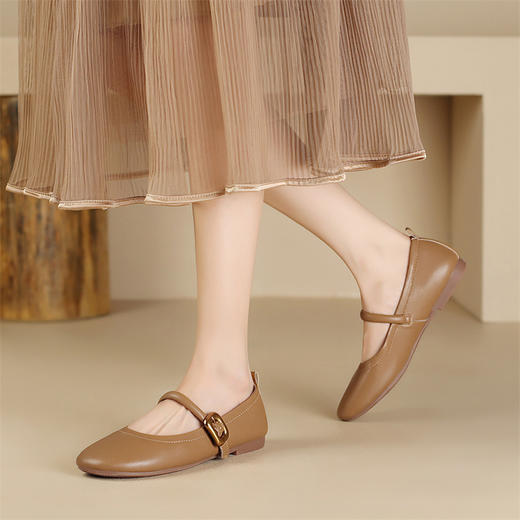 ZHR乐福鞋女2024新款时尚百搭复古休闲简约小香风玛丽珍浅口单鞋 商品图7