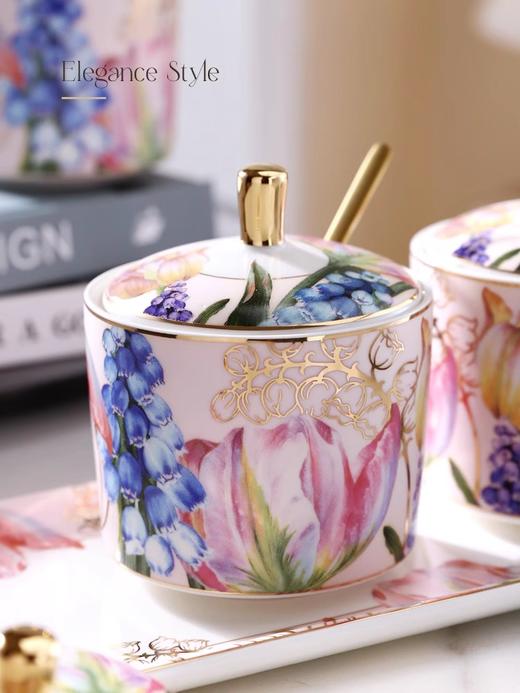 诺轩郁金香轻奢陶瓷调料罐四件套 商品图5