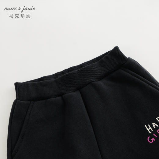 马克珍妮冬装新款 女童撞色字母摇粒绒运动束脚裤 232127 商品图2