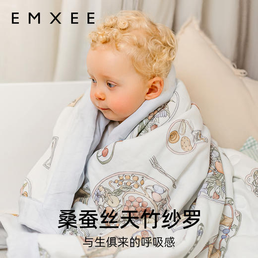 【宝宝安睡】嫚熙纱罗盖毯桑蚕丝天竹纱罗被宝宝盖被 商品图3