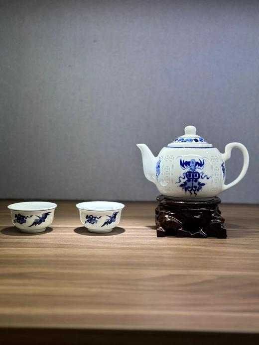 景德镇陶瓷 国瓷红叶 8头手绘福寿双全茶具 商品图6