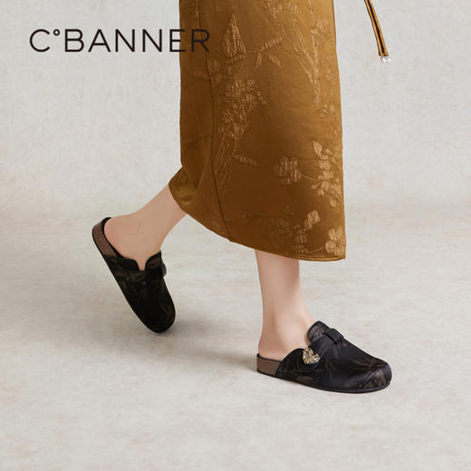 【新中式系列】千百度勃肯鞋包头拖夏季凉鞋拖鞋女外穿A24275210 商品图4