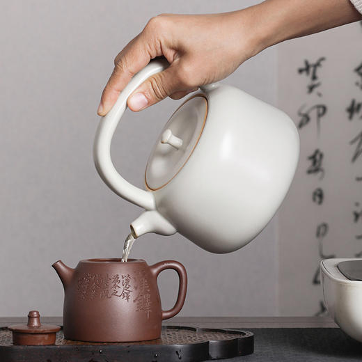 原矿草木灰茶器，隐山杯&公道茶仓&煮水壶 商品图6