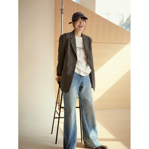 Even Vintage|知识分子风 纯手工刺绣西装外套流苏织带百褶裙套装 商品图3