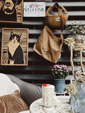 【大号现货，小号预计4月发货】可选 卡夫卡签名刺绣托特包 / 卡夫卡“我会握紧你的手”便携式咖啡杯/卡夫卡套装