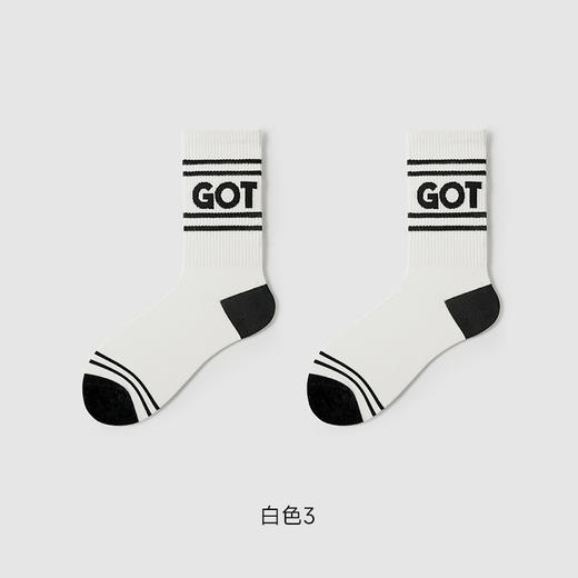 都市丽人时尚系列中筒袜精梳棉袜子中厚LC4DA9 商品图4