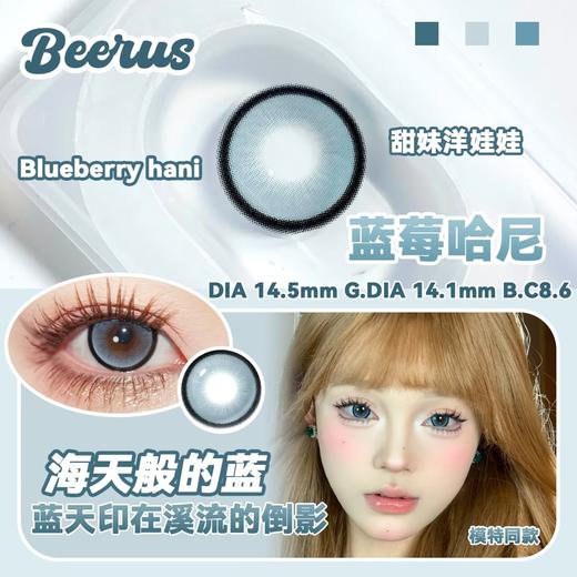 beeruscon 美瞳半年抛 蓝莓哈尼 直径14.5mm着色13.9mm 商品图8
