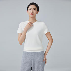 东黎 • 小山羊绒女士秋冬圆领修身短袖 3494