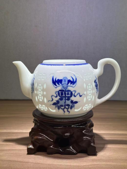 景德镇陶瓷 国瓷红叶 8头手绘福寿双全茶具 商品图2