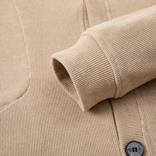 【灯芯绒】罗蒙时尚开衫外套男大V领针织衫男士外套百搭夹克男外套 商品图6