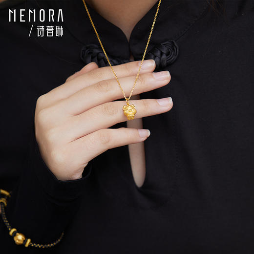 十二生肖黄金吊坠男女3D硬金项链挂坠本命年足金坠子送宝宝MEMORA诗普琳HPE08501（线上专供） 商品图5