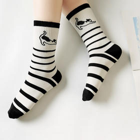 都市丽人时尚系列中筒袜精梳棉袜子中厚LC4DA9