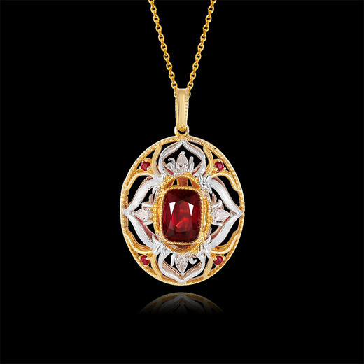 Flame Spinel 火焰尖晶系列 | 宫廷尖晶莲花项链 商品图1