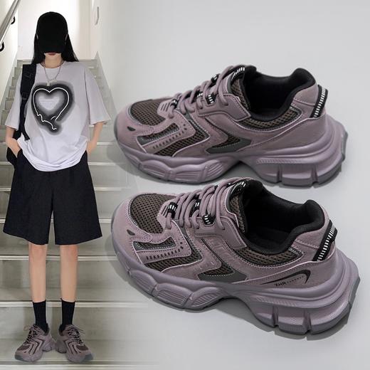 ZHR厚底老爹鞋女2024春季新款复古美拉德休闲百搭活力轻氧运动鞋 商品图8
