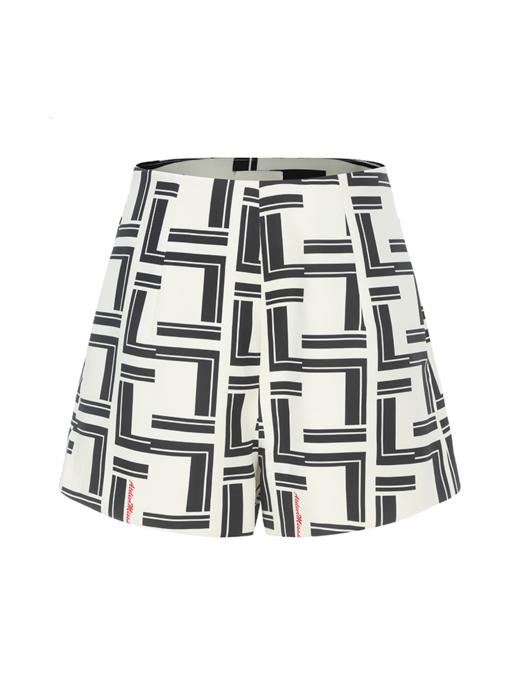 【摩登主义】品牌定制字母印花A字高腰短裤 商品图4