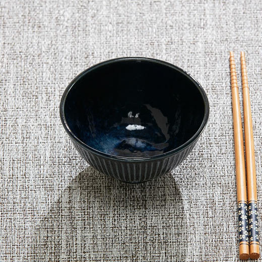 日本制超轻量餐具 窑变绀 饭碗中/大 商品图3