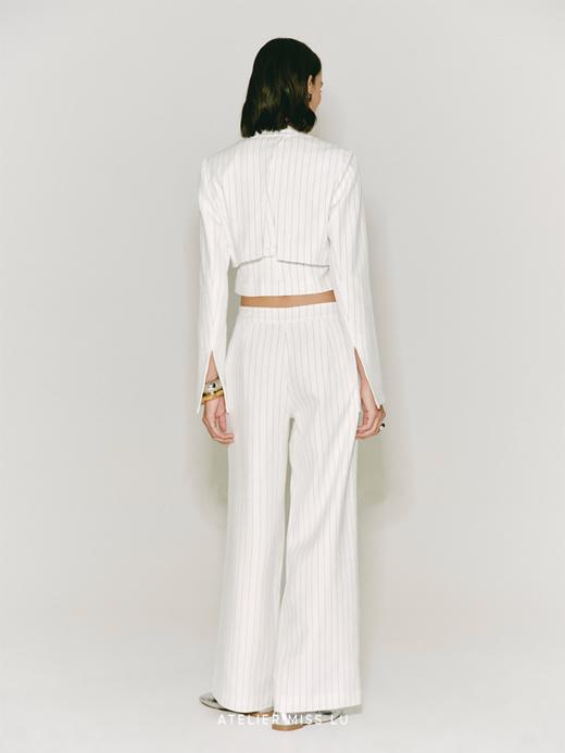 【风筝线条】可拆卸拉链口袋醋酸阔腿长裤 商品图2