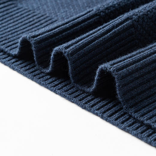 【加厚含羊毛】罗蒙秋冬菠萝提花毛衣男保暖针织衫男舒适打底衫男士毛衣男 商品图9